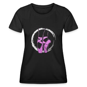 Ballett - Frauen Funktions-T-Shirt - Schwarz - Vorne - AI Model Female 172 light (172cm)