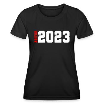 Abitur 2023 bestanden Abi Abiturient - Frauen Funktions-T-Shirt - Schwarz - Vorne - AI Model Female 172 light (172cm)