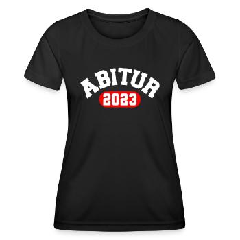 Abitur 2023 bestanden Abi Abiturient - Frauen Funktions-T-Shirt - Schwarz - Vorne - AI Model Female 172 light (172cm)
