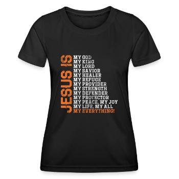 Bible - T-shirt sport Femme - noir - Devant - AI Model Female 172 light (172cm)