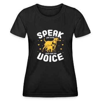 Tierrettung - Frauen Funktions-T-Shirt - Schwarz - Vorne - AI Model Female 172 light (172cm)