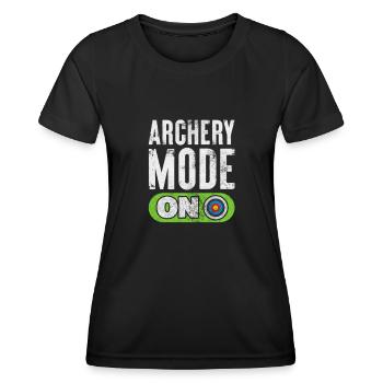 Bogenschiessen Bogenschütze Bogen Pfeil Geschenk - Frauen Funktions-T-Shirt - Schwarz - Vorne - AI Model Female 172 light (172cm)