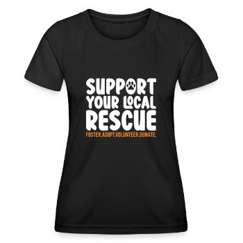 Tierrettung - Frauen Funktions-T-Shirt - Schwarz - Vorne - AI Model Female 172 light (172cm)