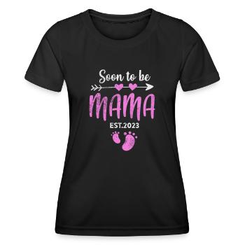 Schwangerschaft - Frauen Funktions-T-Shirt - Schwarz - Vorne - AI Model Female 172 light (172cm)