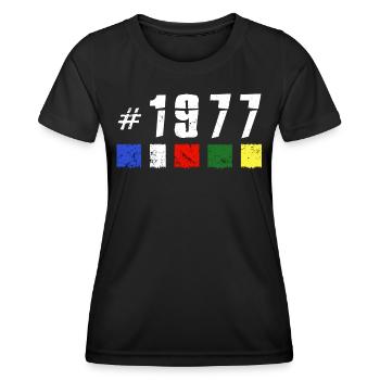 1977 retro geburtstag vintage jubiläum NEW TIBET - Frauen Funktions-T-Shirt - Schwarz - Vorne - AI Model Female 172 light (172cm)