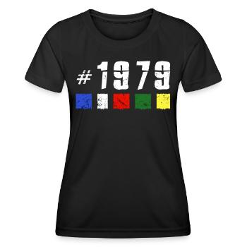 1979 retro geburtstag vintage jubiläum NEW TIBET - Frauen Funktions-T-Shirt - Schwarz - Vorne - AI Model Female 172 light (172cm)