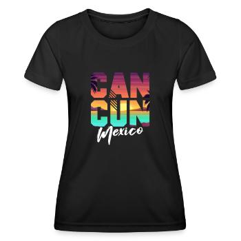 Mexique Cancun Mexicain Cadeau mexicain - T-shirt sport Femme - noir - Devant - AI Model Female 172 light (172cm)