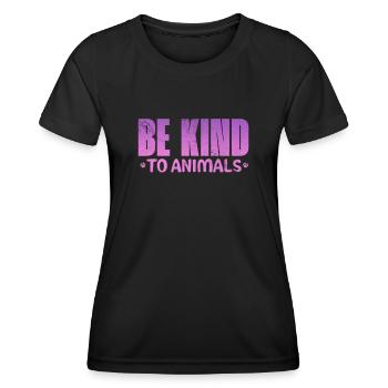 Tierrettung Tierschutz Tierfreund Geschenk - Frauen Funktions-T-Shirt - Schwarz - Vorne - AI Model Female 172 light (172cm)