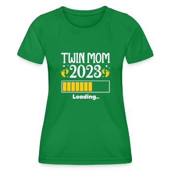 Pregnancy Pregnant Birth Baby Gift - Women's Functional T-Shirt - kelly green - Front - AI Model Female 172 dark (172cm)