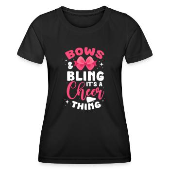 cheerleader - T-shirt sport Femme - noir - Devant - AI Model Female 172 light (172cm)