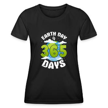 Climate change - Women's Functional T-Shirt - black - Front - AI Model Female 172 light (172cm)