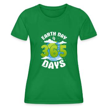 Climate change - Women's Functional T-Shirt - kelly green - Front - AI Model Female 172 dark (172cm)