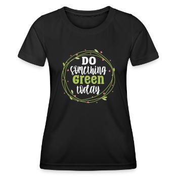 Climate change - Women's Functional T-Shirt - black - Front - AI Model Female 172 light (172cm)