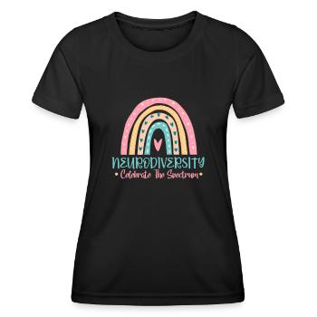 TDAH TDAH Cadeau de déficit de l’attention - T-shirt sport Femme - noir - Devant - AI Model Female 172 light (172cm)