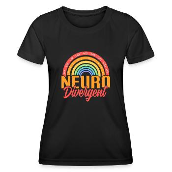 TDAH TDAH Cadeau de déficit de l’attention - T-shirt sport Femme - noir - Devant - AI Model Female 172 light (172cm)