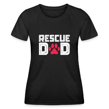 Sauvetage d’animaux - T-shirt sport Femme - noir - Devant - AI Model Female 172 light (172cm)