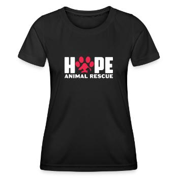 Sauvetage d’animaux - T-shirt sport Femme - noir - Devant - AI Model Female 172 light (172cm)