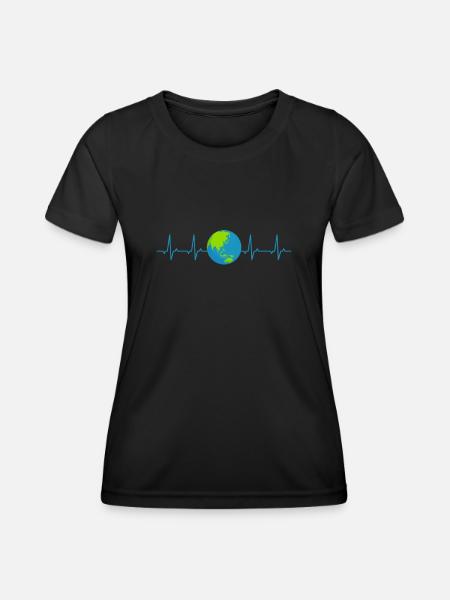 Klimawandel - Frauen Funktions-T-Shirt - Schwarz