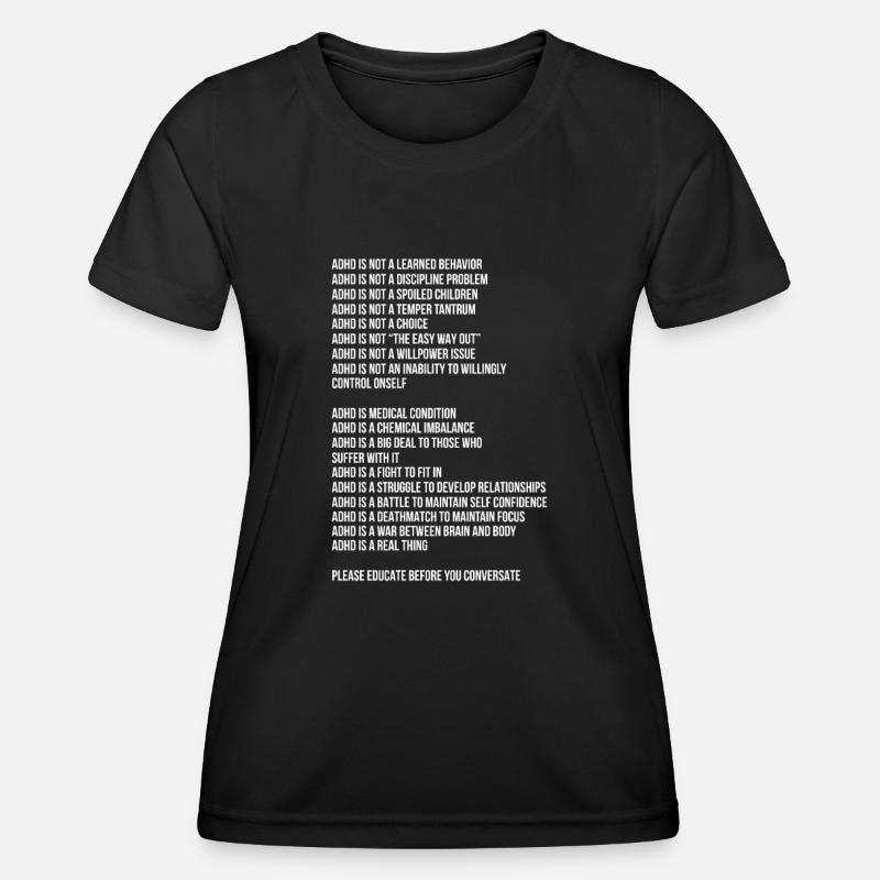 ADHD ADHD Attention Deficit Gift - Women's Functional T-Shirt - black