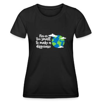 Climate change - Women's Functional T-Shirt - black - Front - AI Model Female 172 light (172cm)