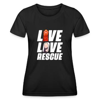 Sauvetage d’animaux - T-shirt sport Femme - noir - Devant - AI Model Female 172 light (172cm)