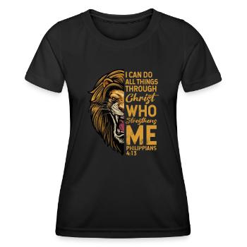 Bible - T-shirt sport Femme - noir - Devant - AI Model Female 172 light (172cm)