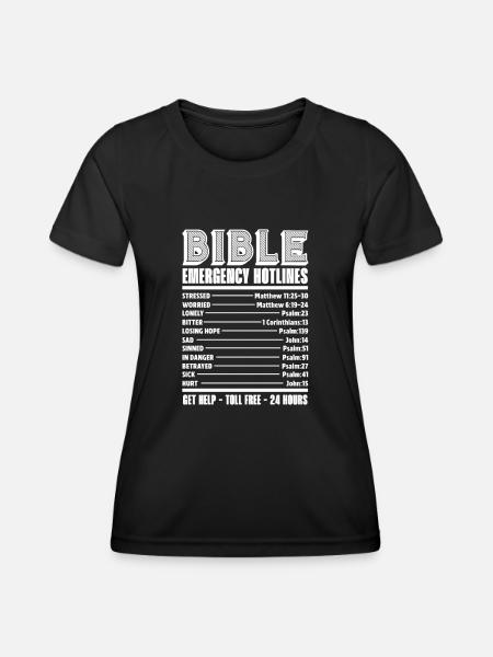 Bibel Bibelvers Christliche Sprüche Jesus Geschenk - Funktionsshirt til damer - sort
