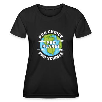Changement climatique - T-shirt sport Femme - noir - Devant - AI Model Female 172 light (172cm)