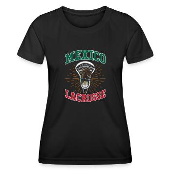 Mexiko Lacrosse - Frauen Funktions-T-Shirt - Schwarz - Vorne - AI Model Female 172 light (172cm)