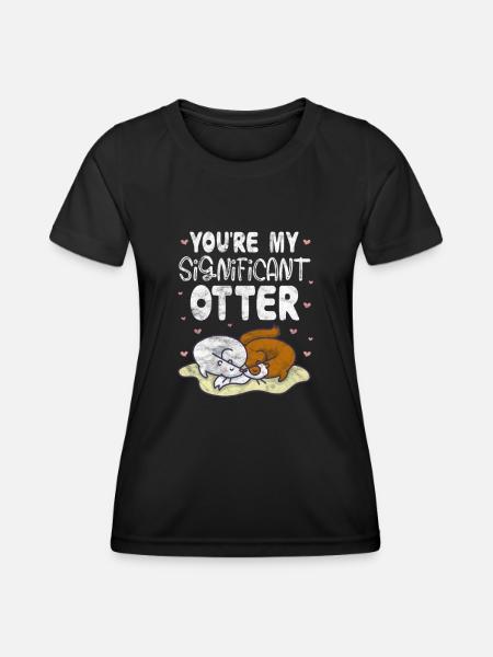 Otter - Frauen Funktions-T-Shirt - Schwarz