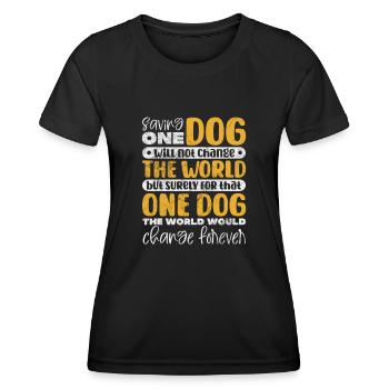 Tierrettung Tierschutz Tierfreund Geschenk - Frauen Funktions-T-Shirt - Schwarz - Vorne - AI Model Female 172 light (172cm)