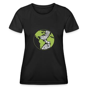 Changement climatique - T-shirt sport Femme - noir - Devant - AI Model Female 172 light (172cm)