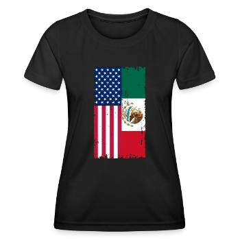 Cadeau de la nation mexicaine mexicaine - T-shirt sport Femme - noir - Devant - AI Model Female 172 light (172cm)