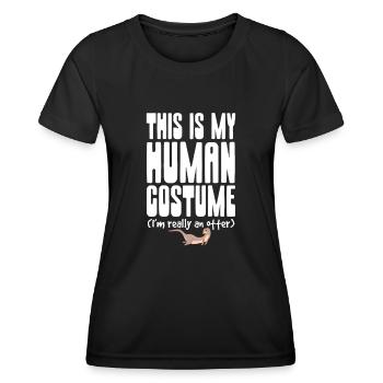 Loutre de mer Loutre Cadeau de loutre - T-shirt sport Femme - noir - Devant - AI Model Female 172 light (172cm)