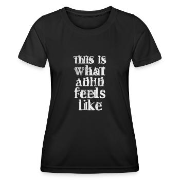 TDAH - T-shirt sport Femme - noir - Devant - AI Model Female 172 light (172cm)