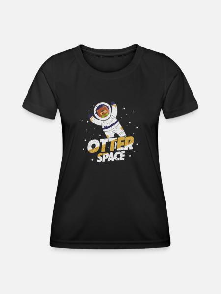Otter - Frauen Funktions-T-Shirt - Schwarz