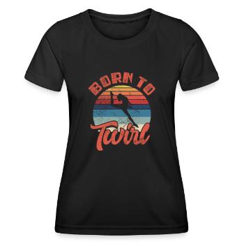 Baton Twirling - Women's Functional T-Shirt - black - Front - AI Model Female 172 light (172cm)