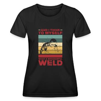 Schmied Schiede Amboss Messerschmied Geschenk - Frauen Funktions-T-Shirt - Schwarz - Vorne - AI Model Female 172 light (172cm)