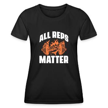 Bodybuilder Body Building Fitness Gym Cadeau - T-shirt sport Femme - noir - Devant - AI Model Female 172 light (172cm)