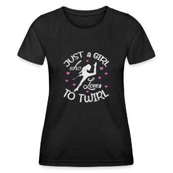 Baton Twirling - Women's Functional T-Shirt - black - Front - AI Model Female 172 light (172cm)