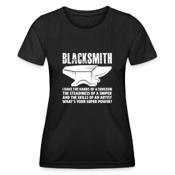 Forgeron Schiede Enclume Cutler Cadeau - T-shirt sport Femme - noir - Devant - AI Model Female 172 light (172cm)