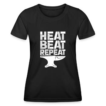 Schmied Schiede Amboss Messerschmied Geschenk - Frauen Funktions-T-Shirt - Schwarz - Vorne - AI Model Female 172 light (172cm)