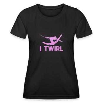 Baton Twirling - Women's Functional T-Shirt - black - Front - AI Model Female 172 light (172cm)