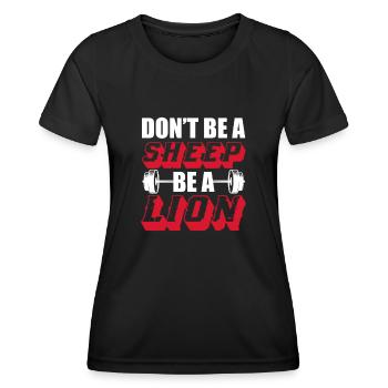 Bodybuilder Body Building Fitness Gym Cadeau - T-shirt sport Femme - noir - Devant - AI Model Female 172 light (172cm)