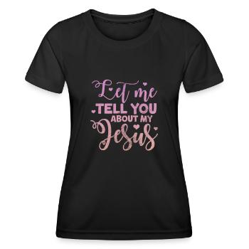 Bible - T-shirt sport Femme - noir - Devant - AI Model Female 172 light (172cm)