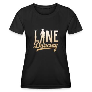 Linedance Country Line Dancer Linedancing Cadeau - T-shirt sport Femme - noir - Devant - AI Model Female 172 light (172cm)