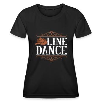 Linedance Country Line Dancer Linedancing Cadeau - T-shirt sport Femme - noir - Devant - AI Model Female 172 light (172cm)