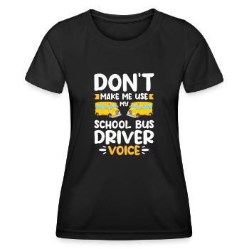 Chauffeur de bus Chauffeur de bus Bus Schuhlbus Cadeau - T-shirt sport Femme - noir - Devant - AI Model Female 172 light (172cm)