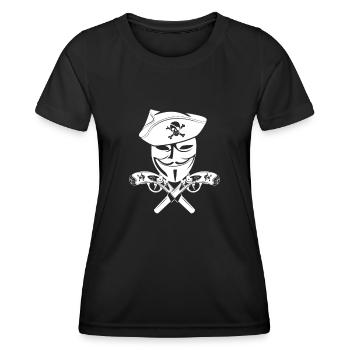 Hacker Coder Computerfreak Nerd Hacking Geschenk - Frauen Funktions-T-Shirt - Schwarz - Vorne - AI Model Female 172 light (172cm)