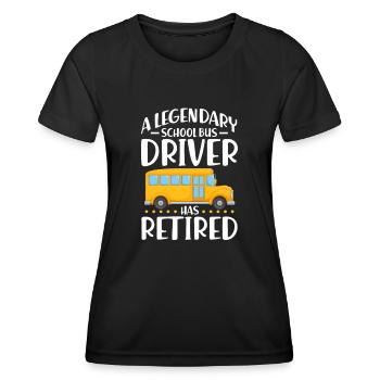 Chauffeur de bus Chauffeur de bus Bus Schuhlbus cadeau - T-shirt sport Femme - noir - Devant - AI Model Female 172 light (172cm)